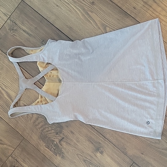Lululemon Optimal Tank Top, Cross Back Gray SZ 6 - Picture 2 of 5